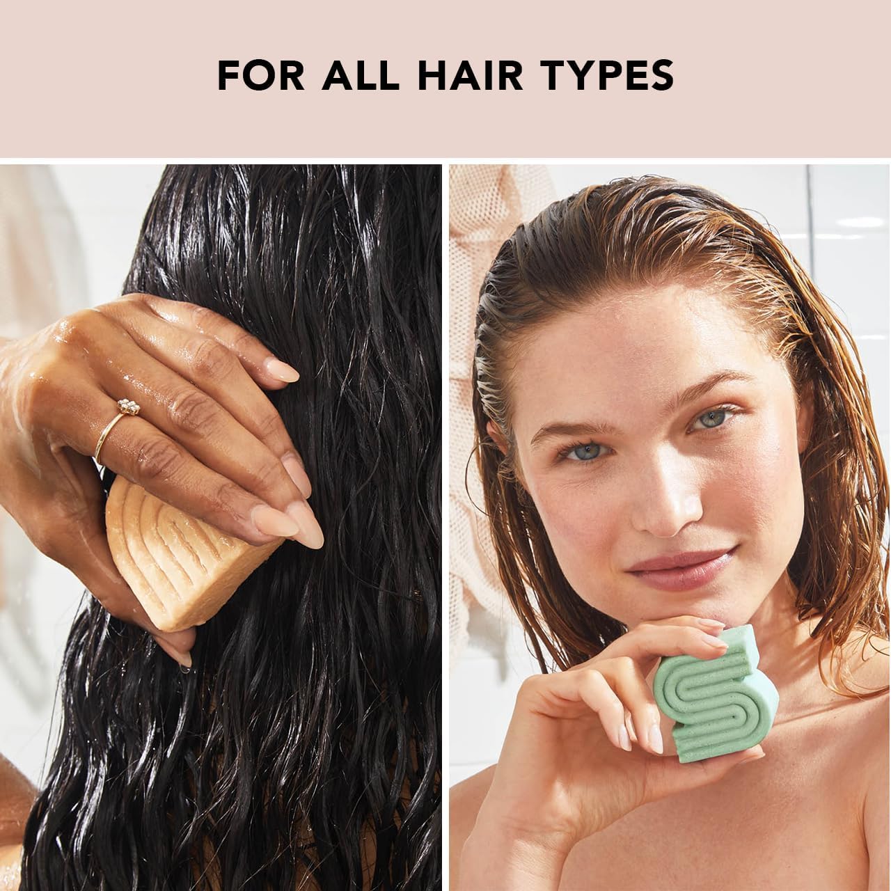 Kitsch Coconut Oil Conditioner Bar smooths ends and adds shine.