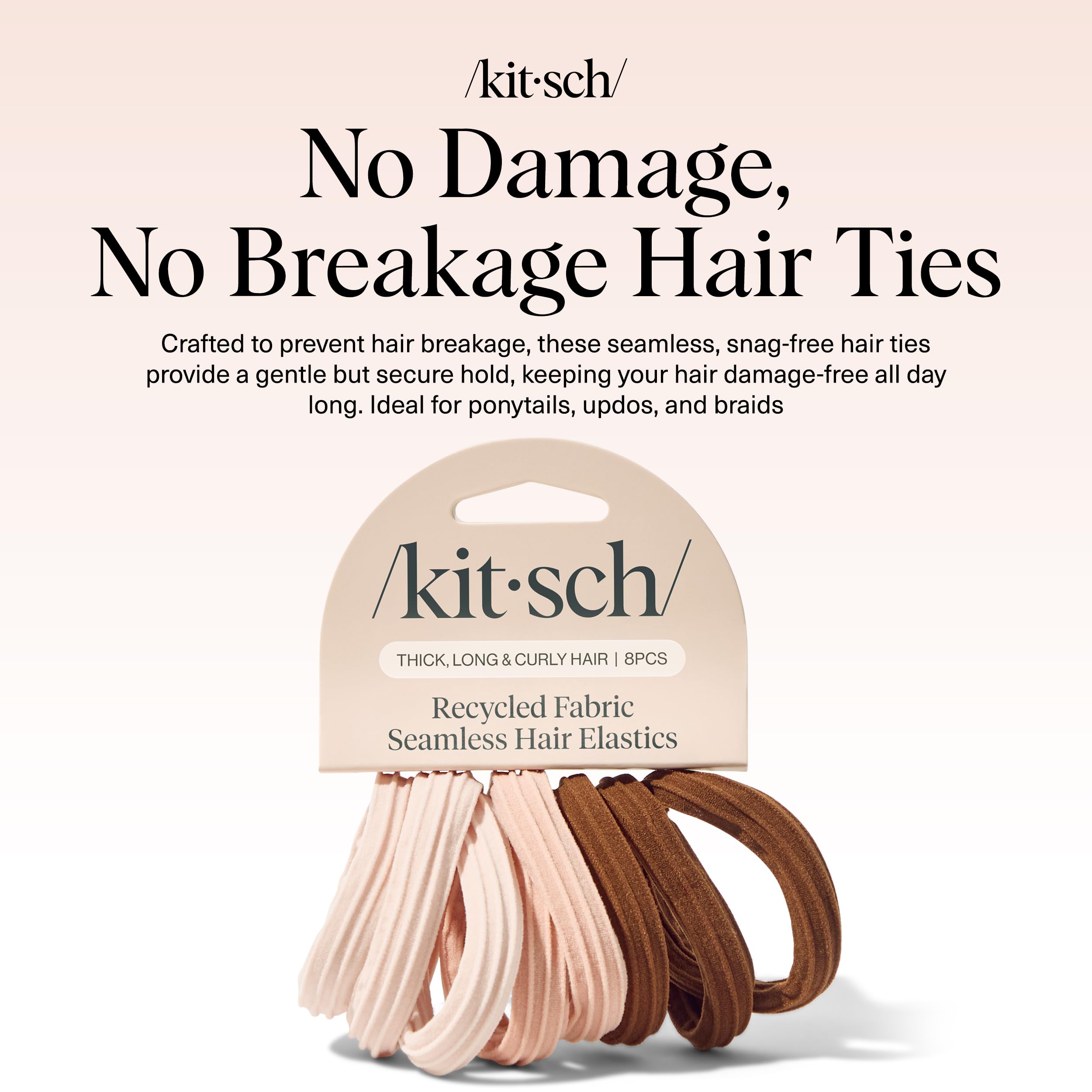 Kitsch cola de cabello diaria, seguridad y comodidad para peinados rápidos