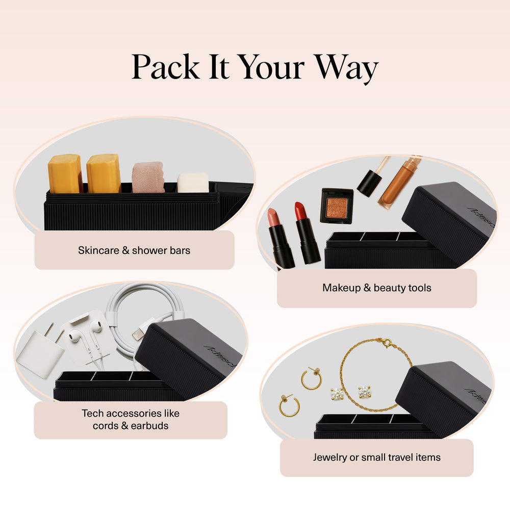 Kitsch Compact Soap Case with Silicone Band is easy to pack in carry-ons