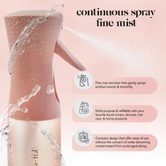 Kitsch refillable spray bottle for beauty routines and toners.
