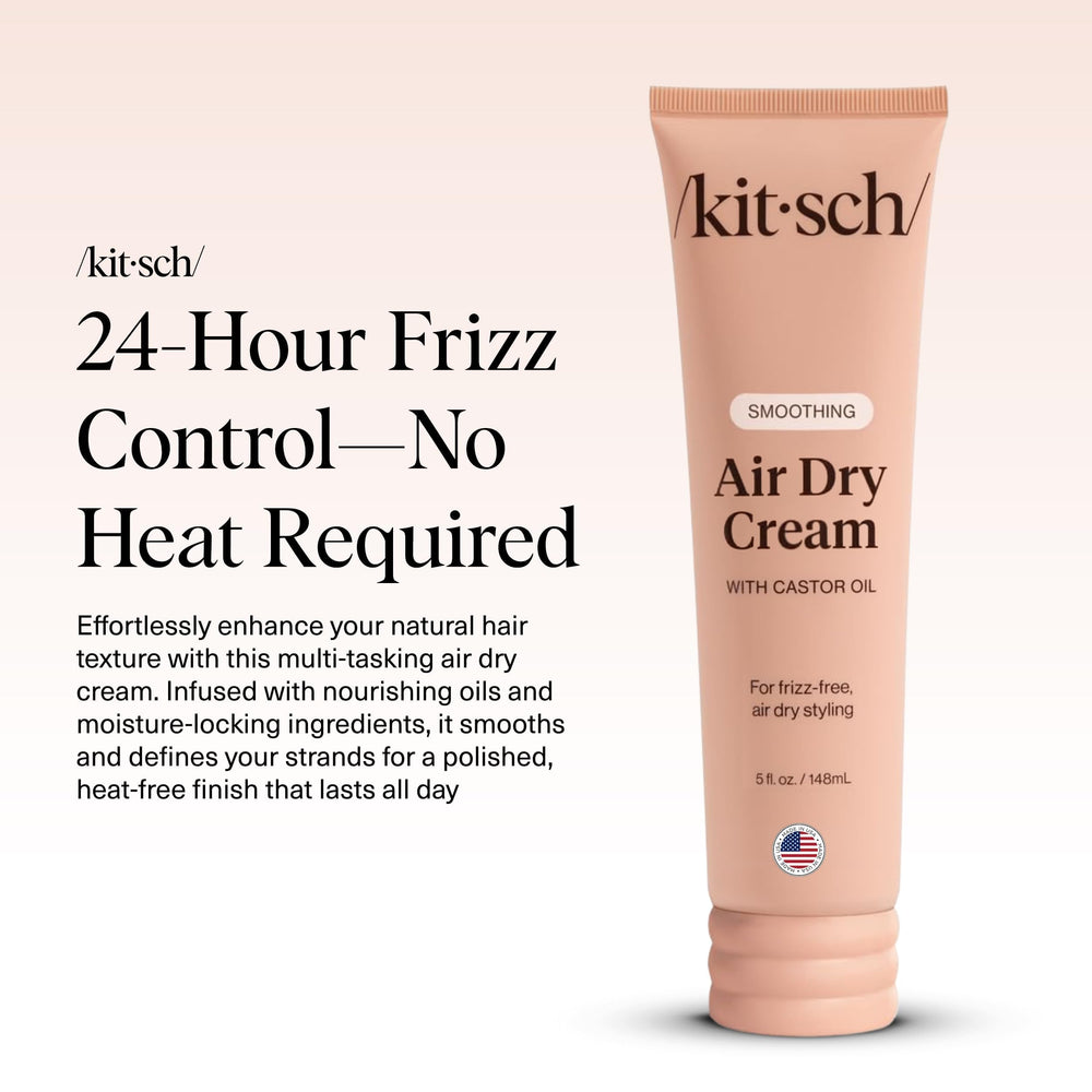Kitsch crema suavizante para secado al aire: definición de textura natural.