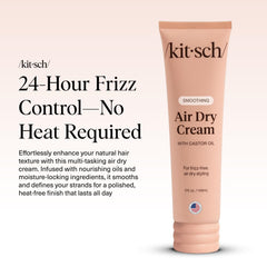 Kitsch crema suavizante para secado al aire: definición de textura natural.