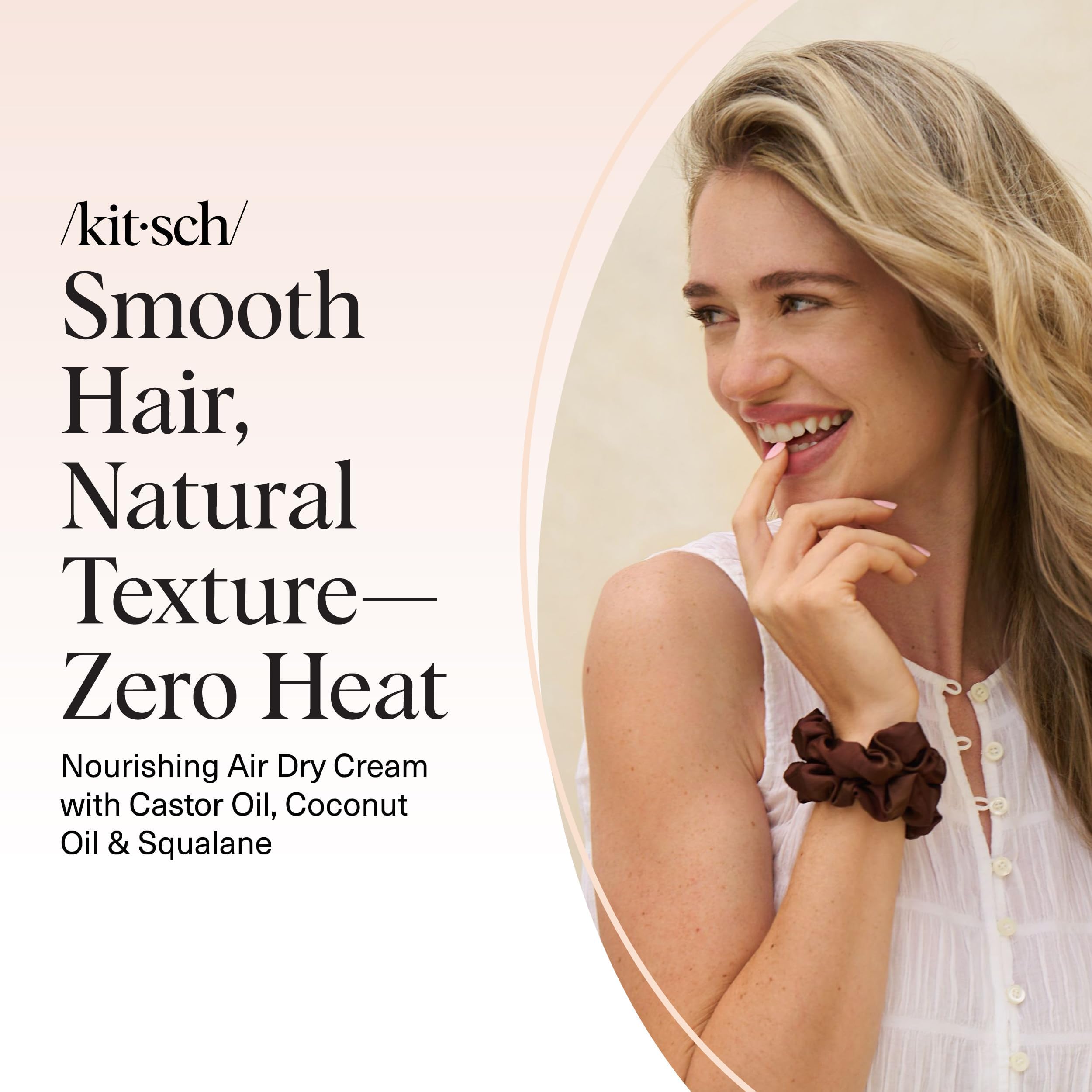 Kitsch crema suavizante para secado al aire: uso diario para control del frizz.