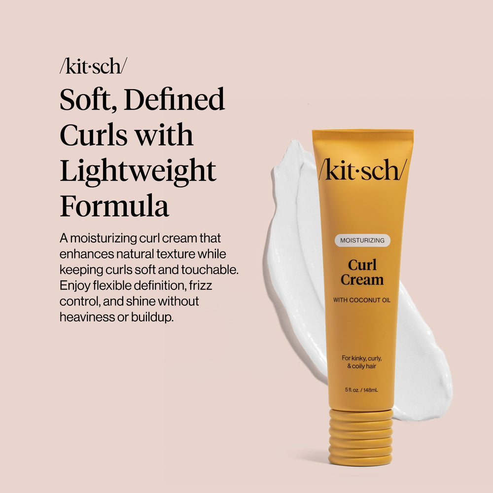 Kitsch crema rizos: control del frizz y brillo ligero.
