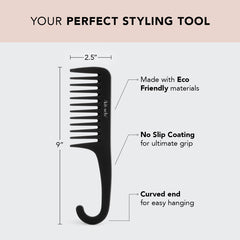 Kitsch curly-hair detangler in use showing gentle detangling on curls