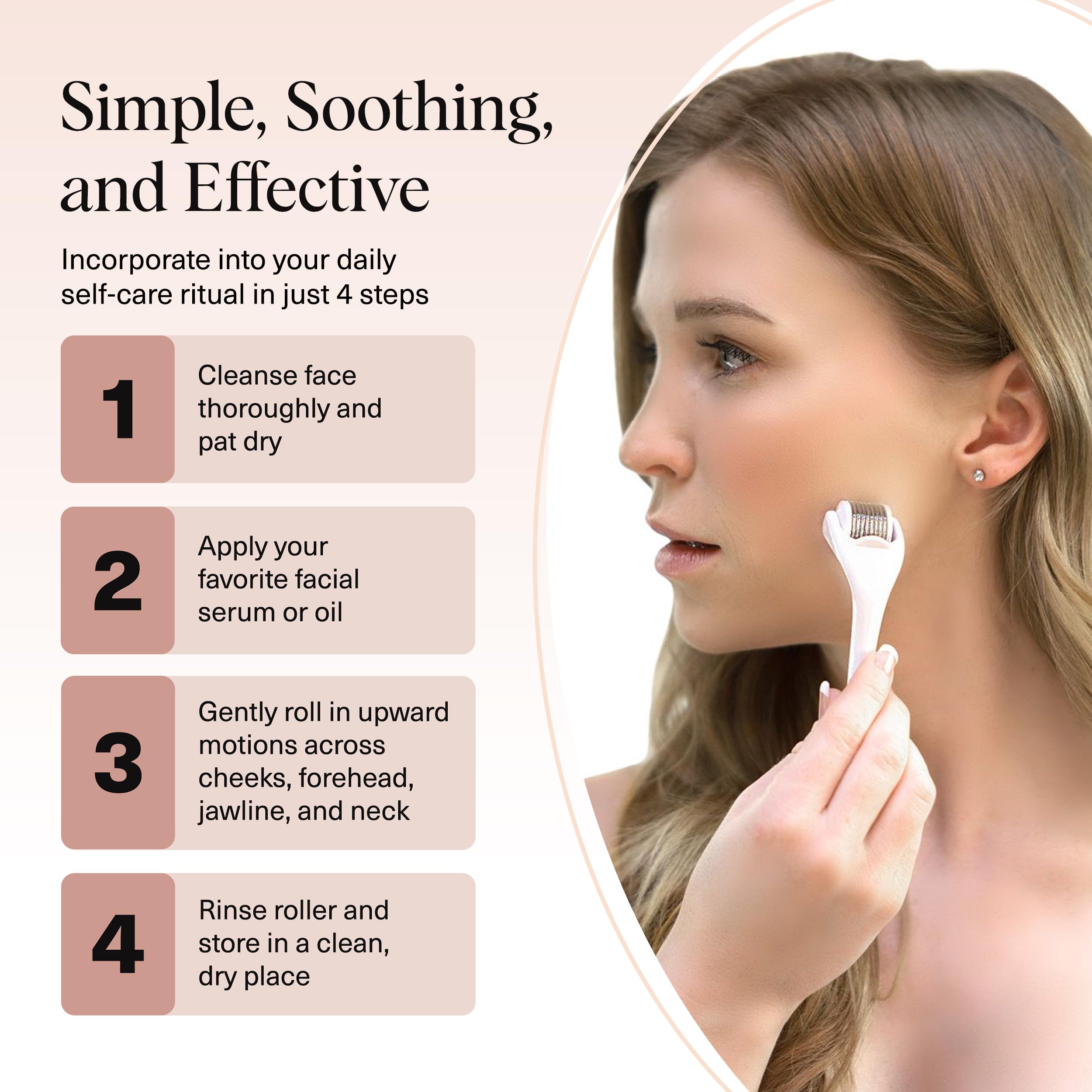 Kitsch Derma Roller with easy-to-clean design after use.