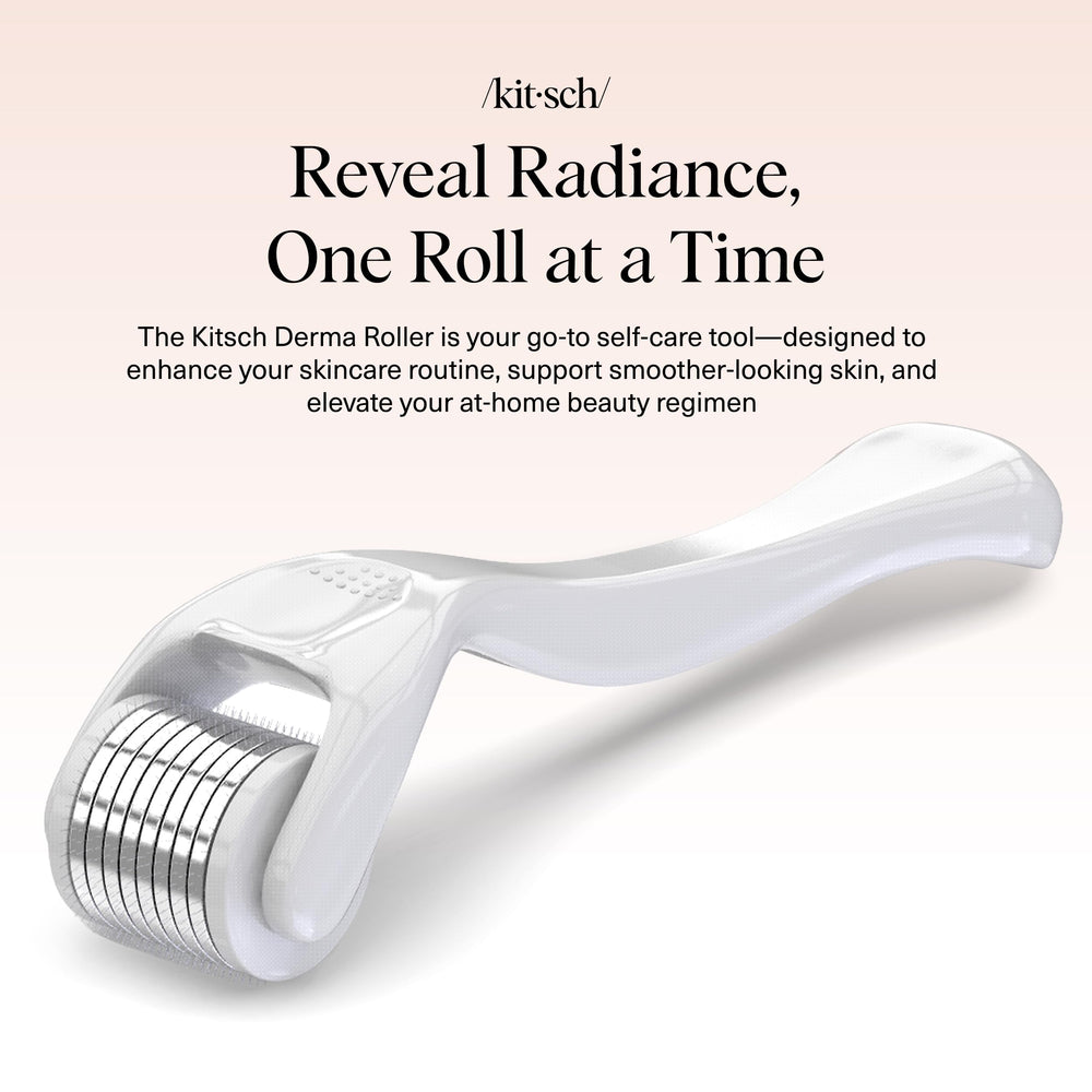 Kitsch Derma Roller on scalp for versatile at-home care routine.