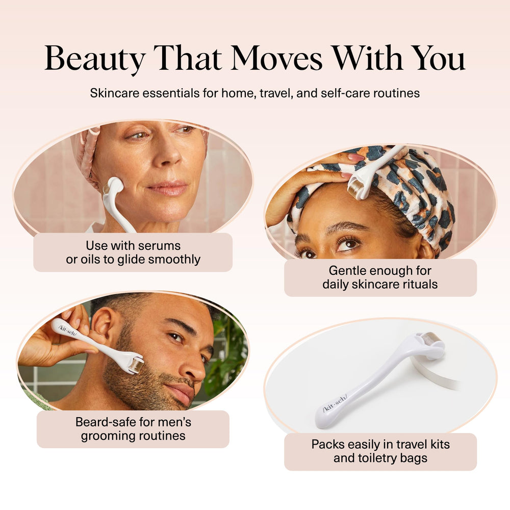 Kitsch Derma Roller for travel-friendly skincare routine.