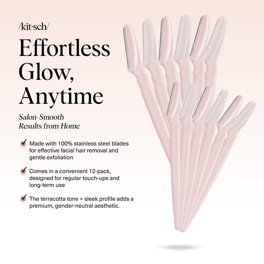 Kitsch Dermaplane Eyebrow Trimmer enables precise brow shaping and defined arches.