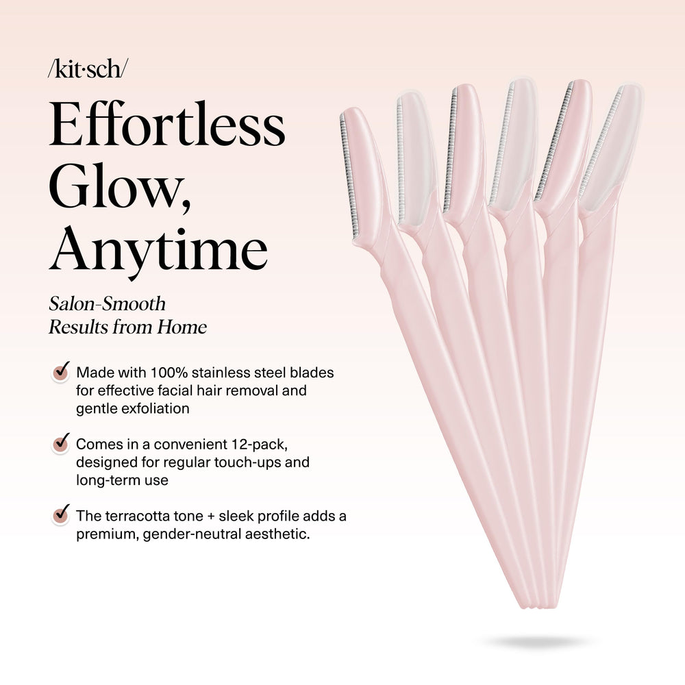 Kitsch Dermaplane razor blush demonstrates a smooth glide for skin prep