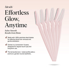 Kitsch Dermaplane razor blush demonstrates a smooth glide for skin prep