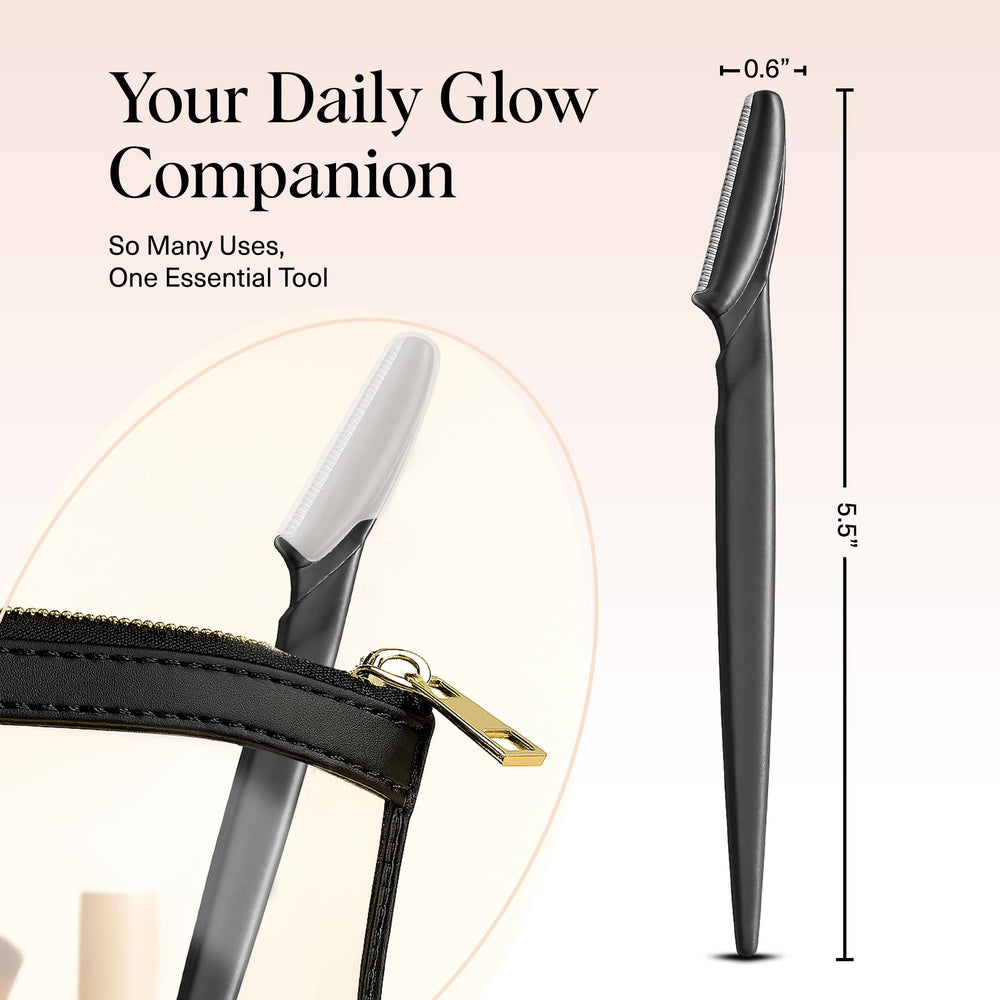 Dermaplane in use on dry skin to prep for serums.