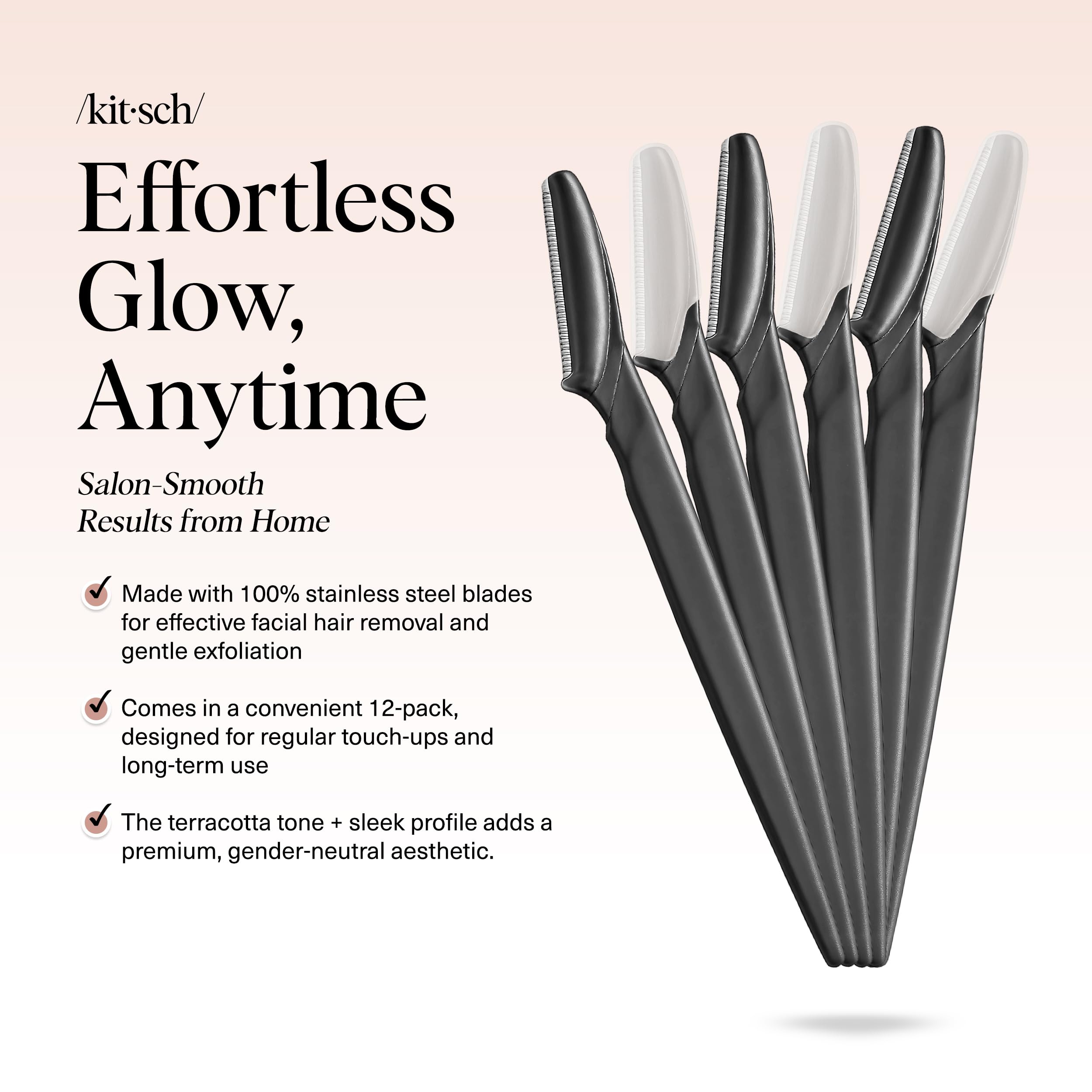 Kitsch Dermaplane Razor eyebrow trimmer—precise shaping for neat brows.