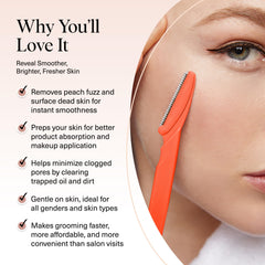 Kitsch Dermaplane Razor Face Shaver Coral for gentle facial hair removal