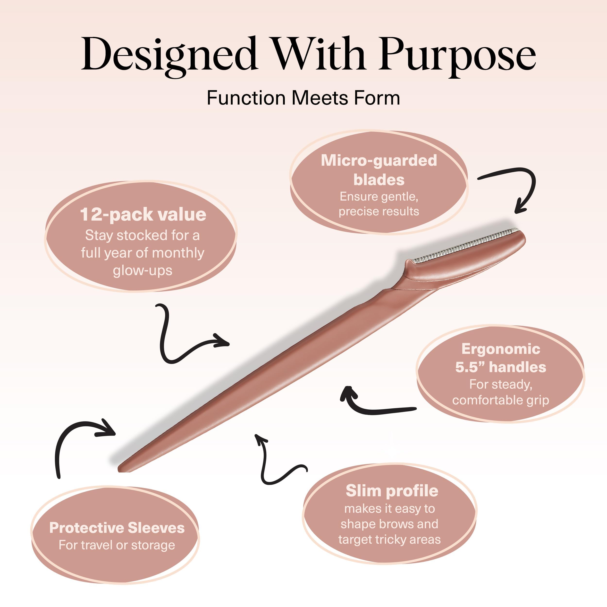 Kitsch Dermaplane Razor in use on the cheek demonstrates gentle exfoliation.