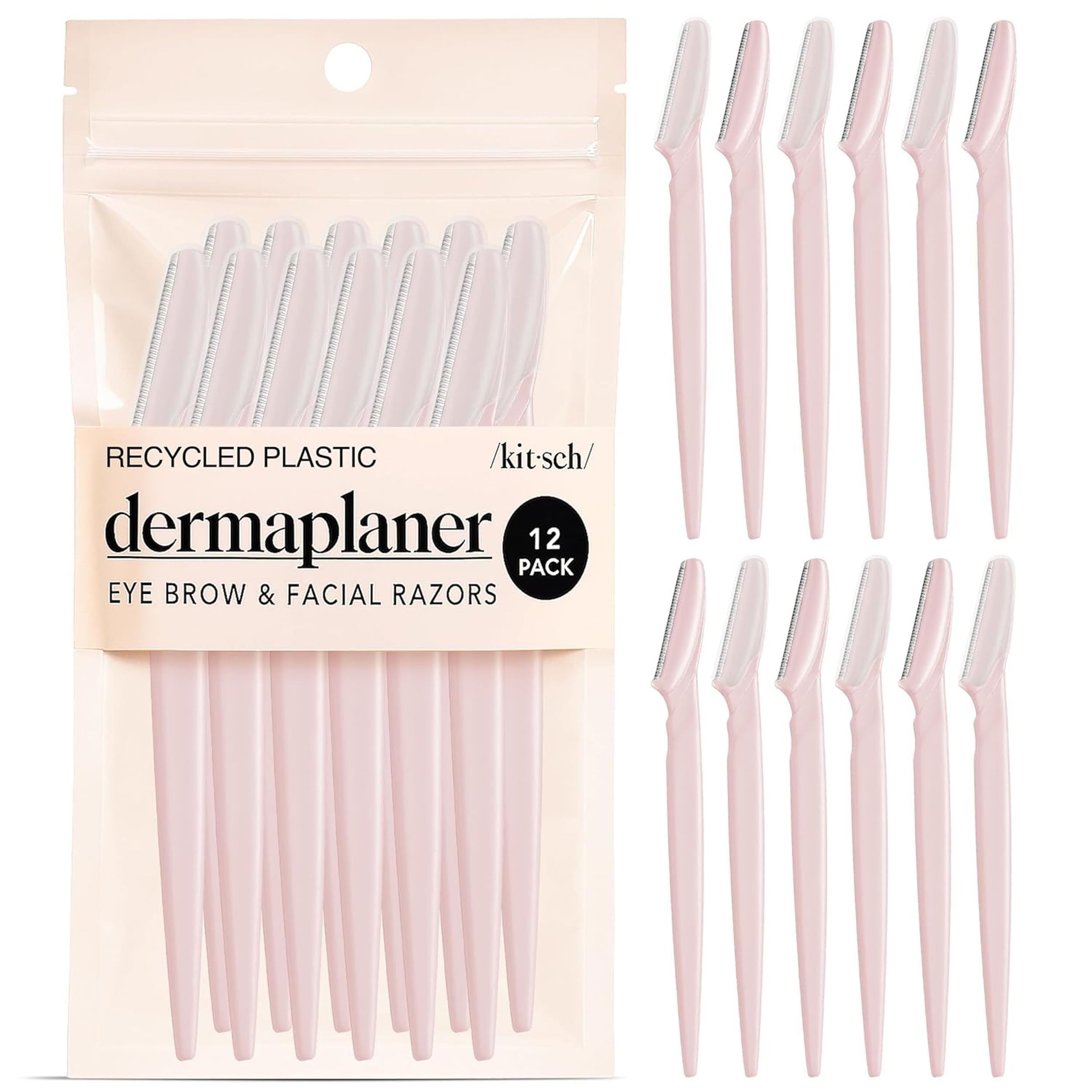 Kitsch Dermaplane Razor for Face offers precise facial hair removal for smoother skin.