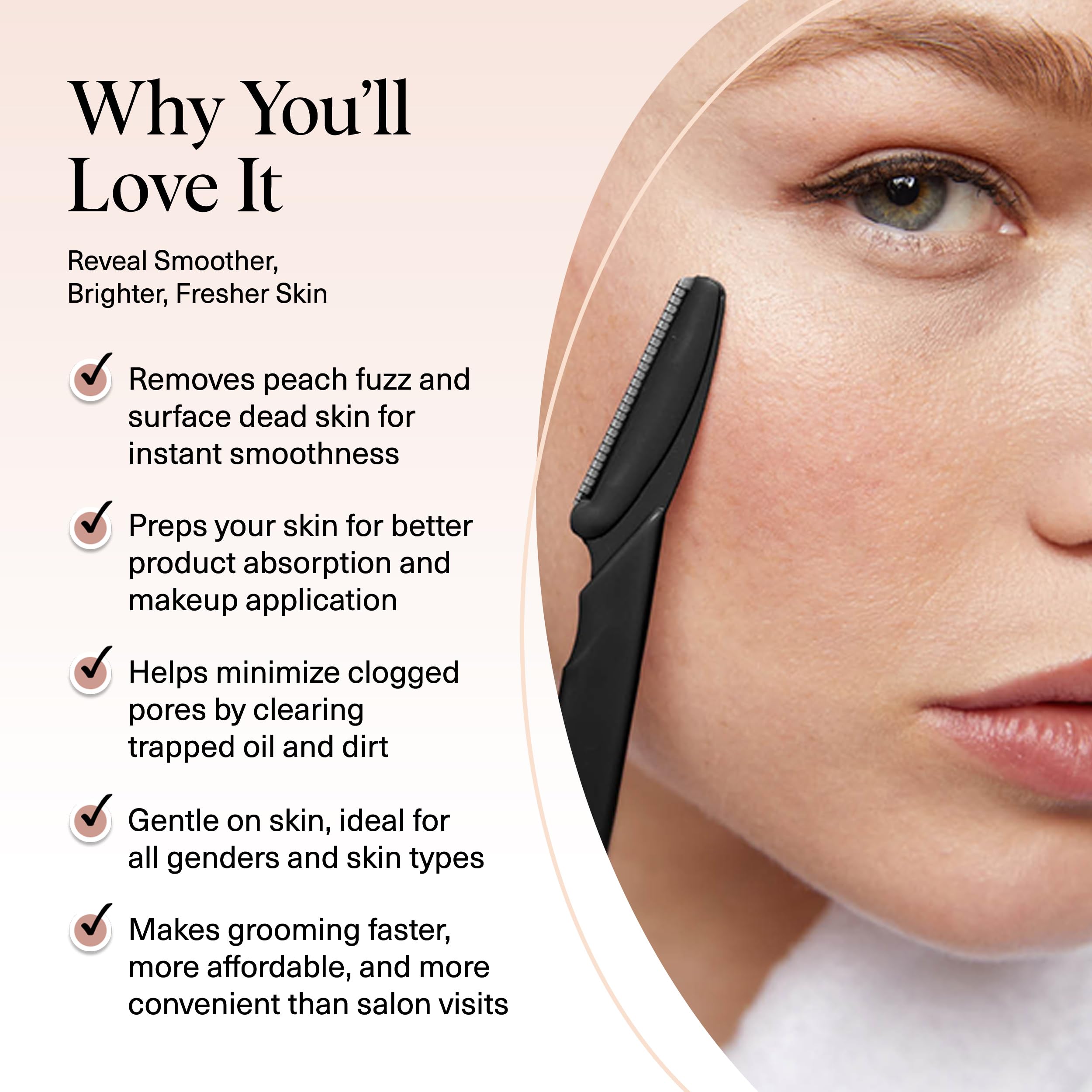 Kitsch Dermaplane Razor multi-use tool for face and brows.