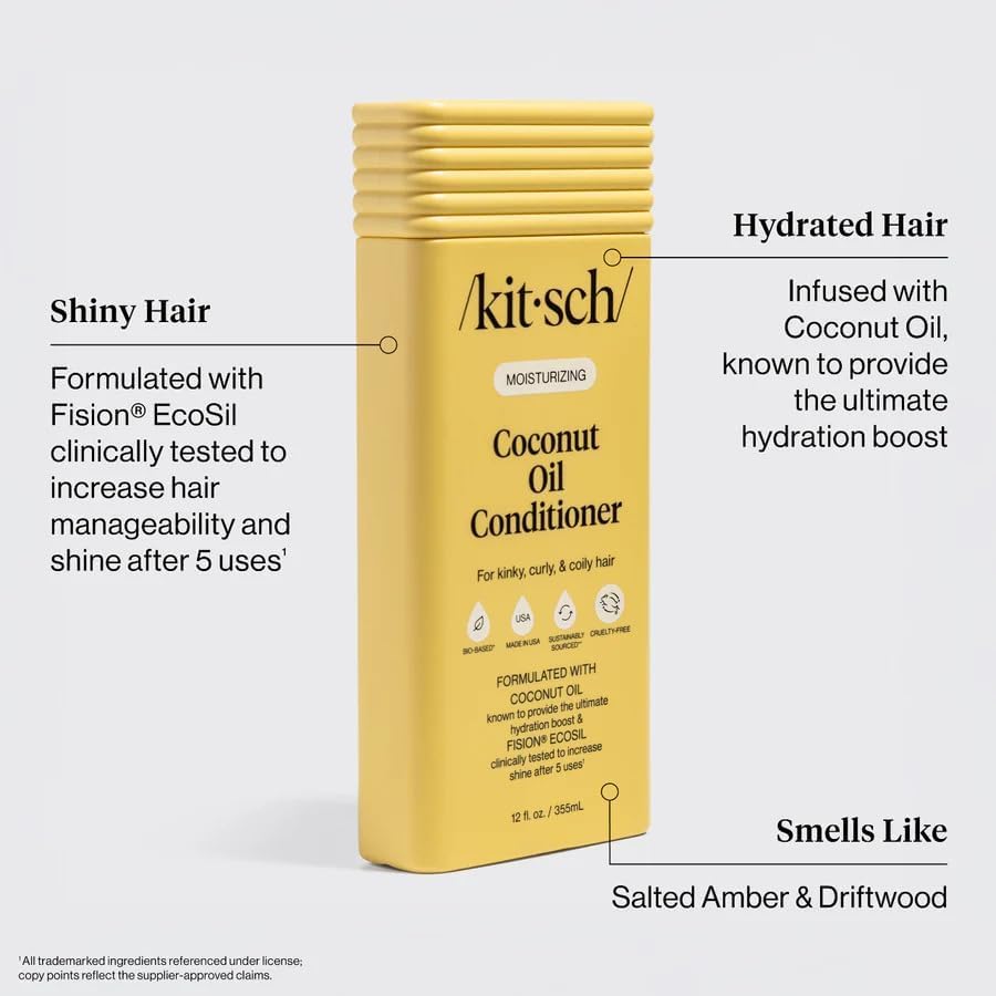 Detalle de la textura del cabello al usar acondicionador de coco.