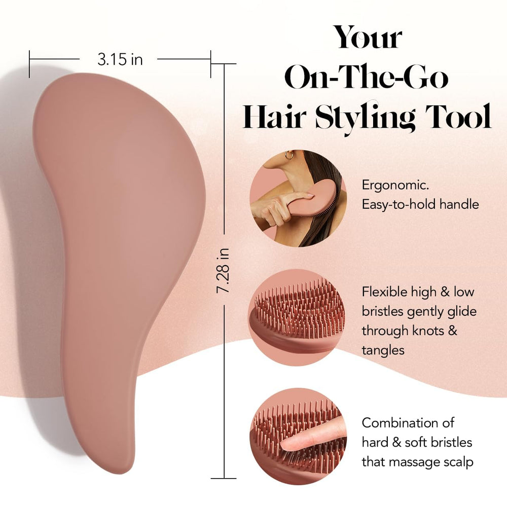Kitsch Detangler Brush designed for curly hair to gently separate knots.