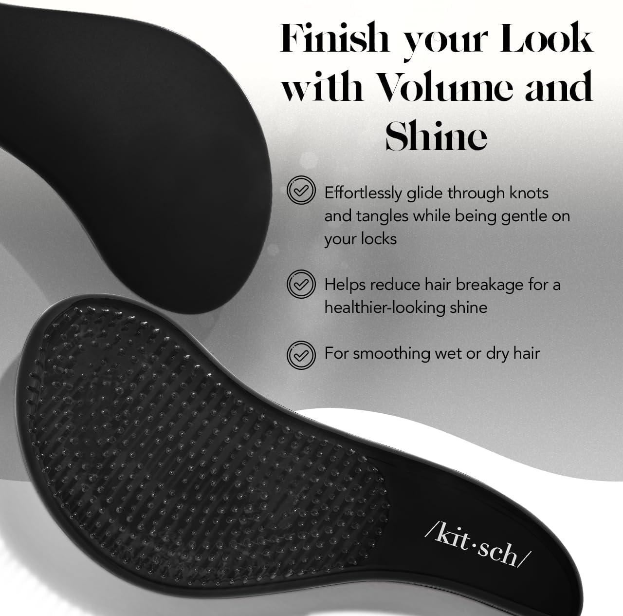 Kitsch Detangler Brush wet hair detangling for smooth, tangle-free results.