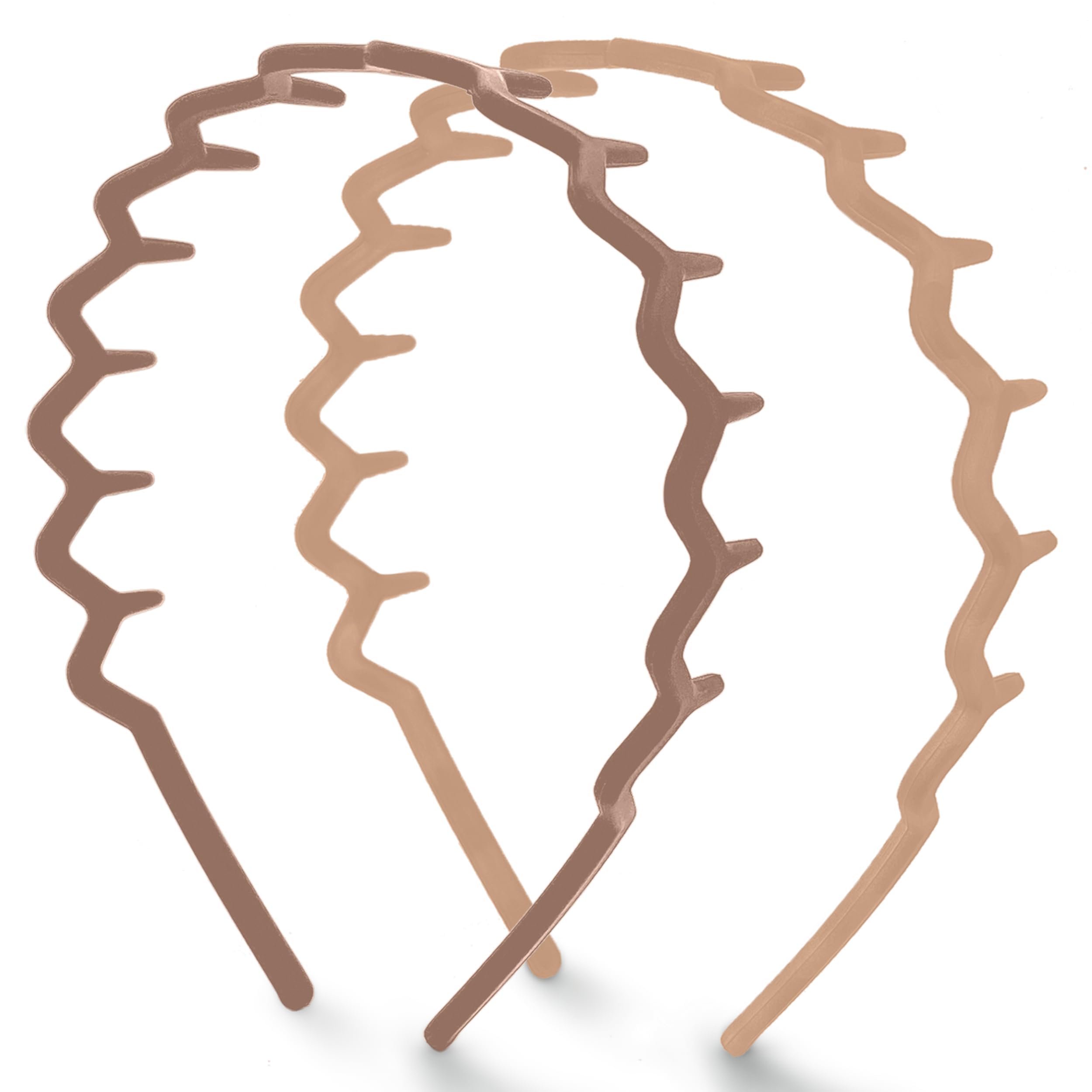 Kitsch diadema Zig Zag con agarre antideslizante para peinados lisos y sin resbalones.