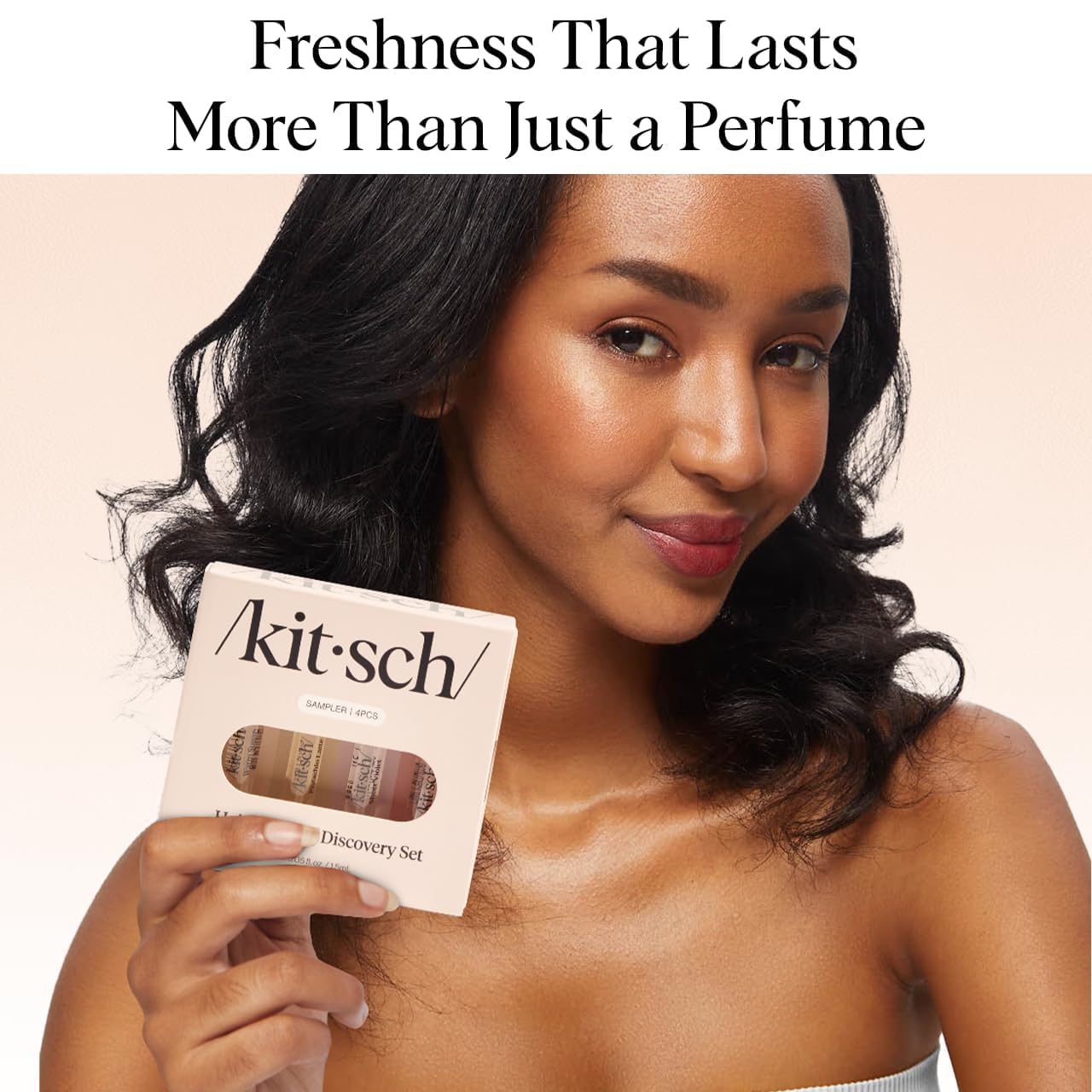 Kitsch Sheer Violet mini spray offers light, wearable scent.
