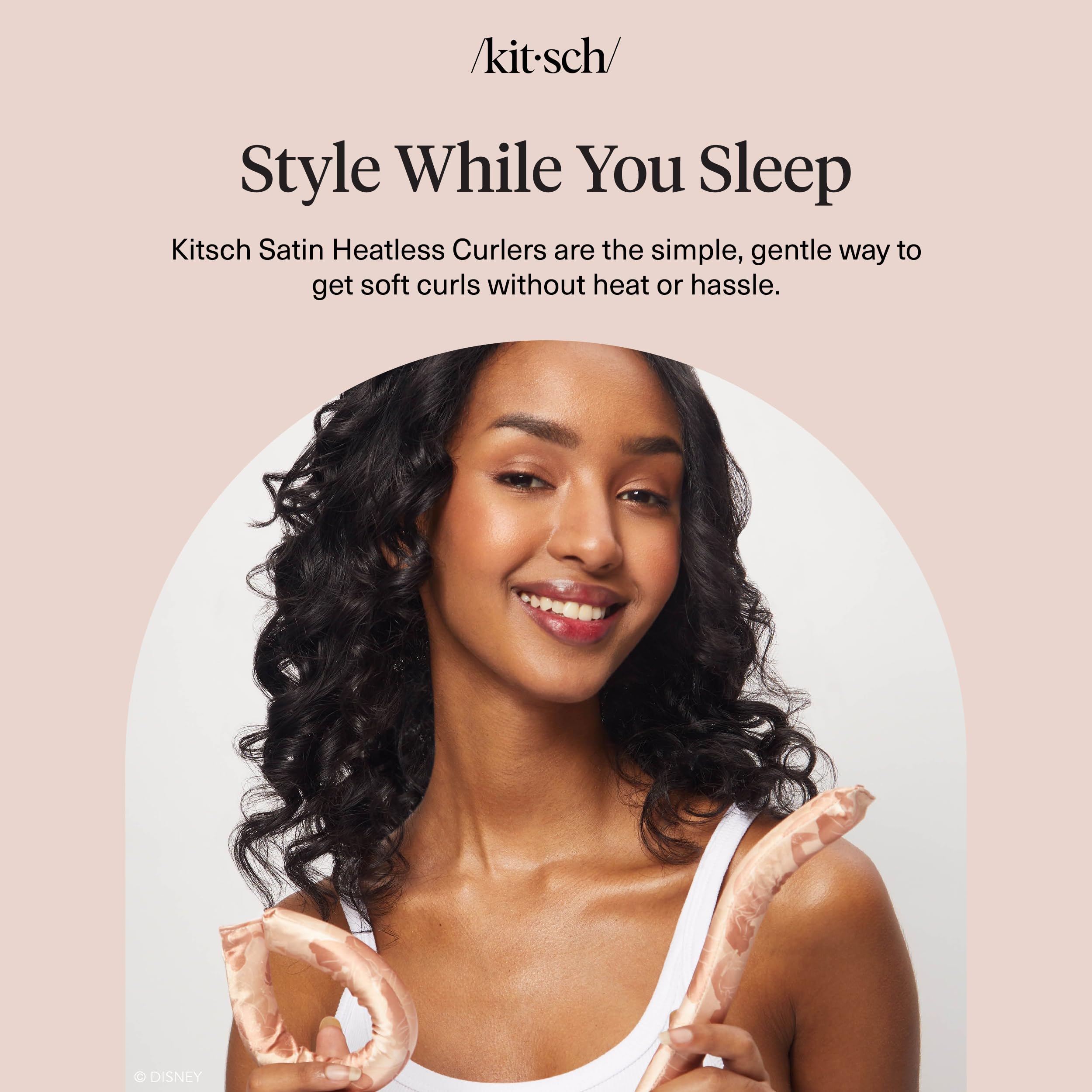 Morning scene with frizz-free waves created by heatless styling.