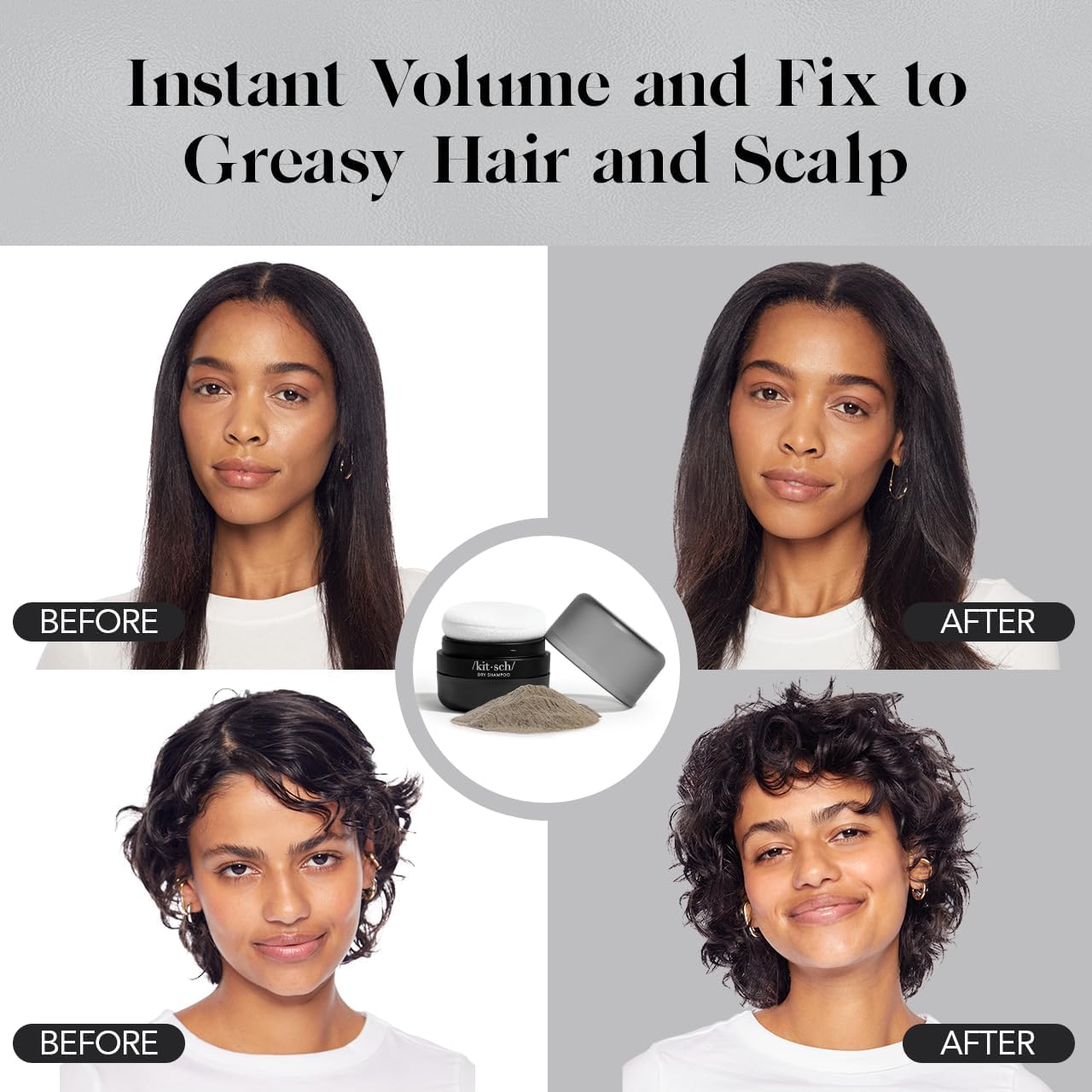 Kitsch Dry Shampoo Powder unscented formula for sensitive scalps