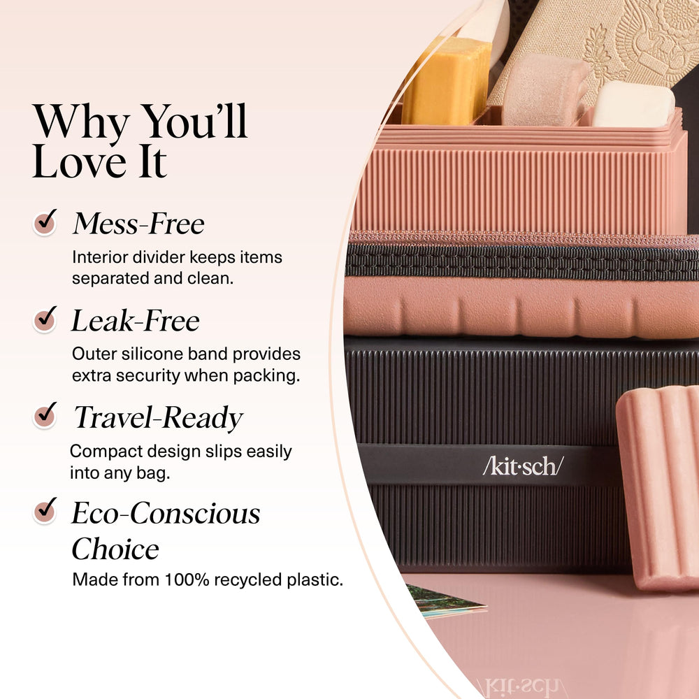 Kitsch Durable Recycled Plastic Case is an eco-friendly, sturdy everyday organizer
