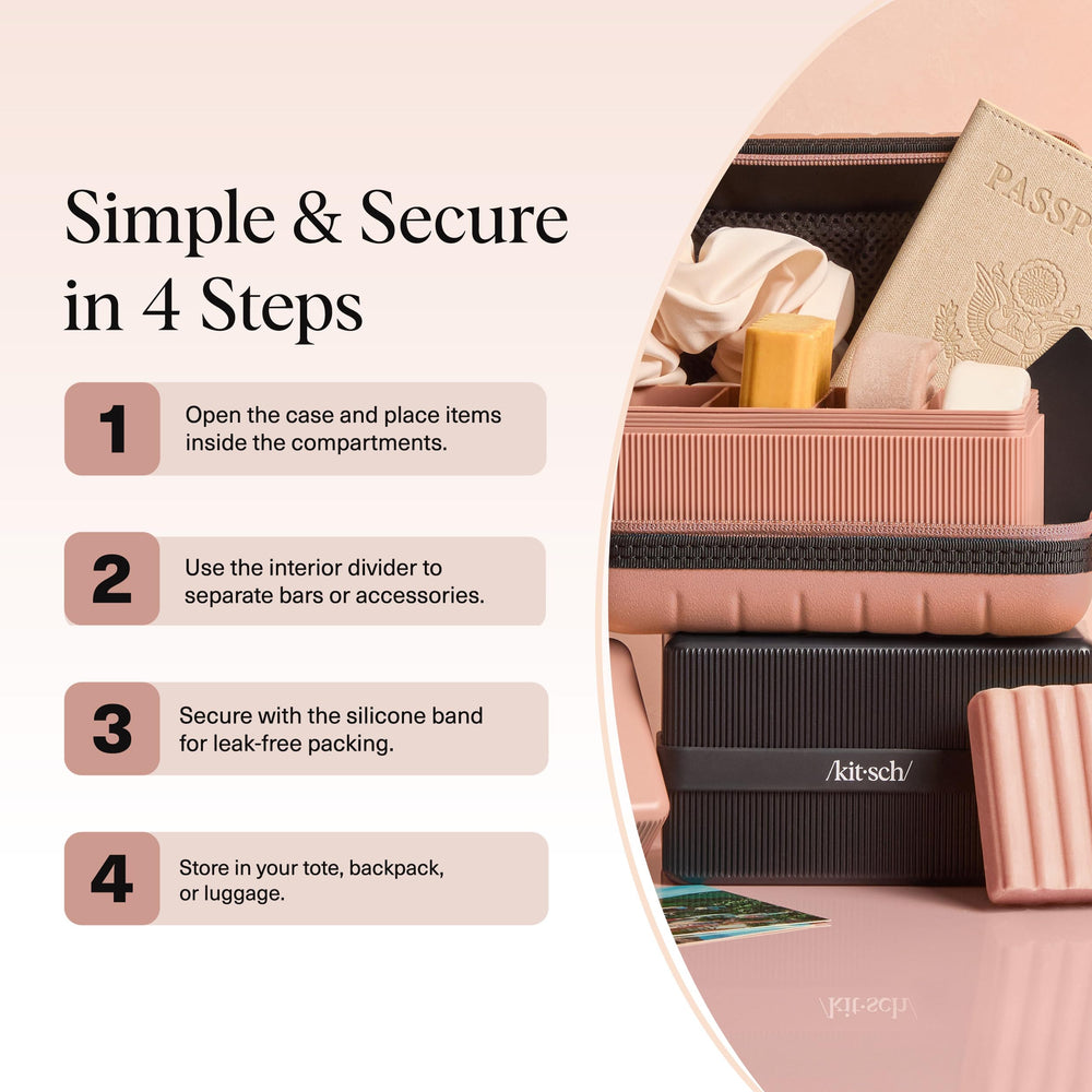 Kitsch Eco-Friendly Travel Soap Holder supports mindful, sustainable travel