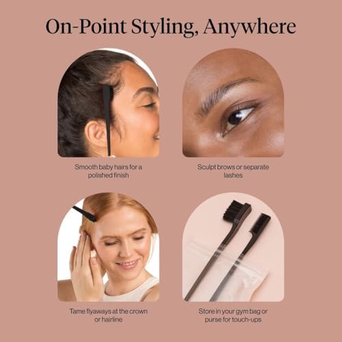 Kitsch edge brush two-in-one tool for quick bangs and hairline corrections