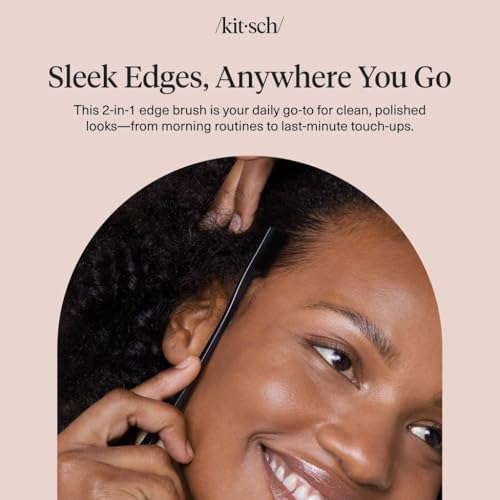 Kitsch edge brush for eyebrows and lashes with polished, defined lines