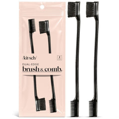 Kitsch edge brush two-in-one tool for precise lines on bangs and brows