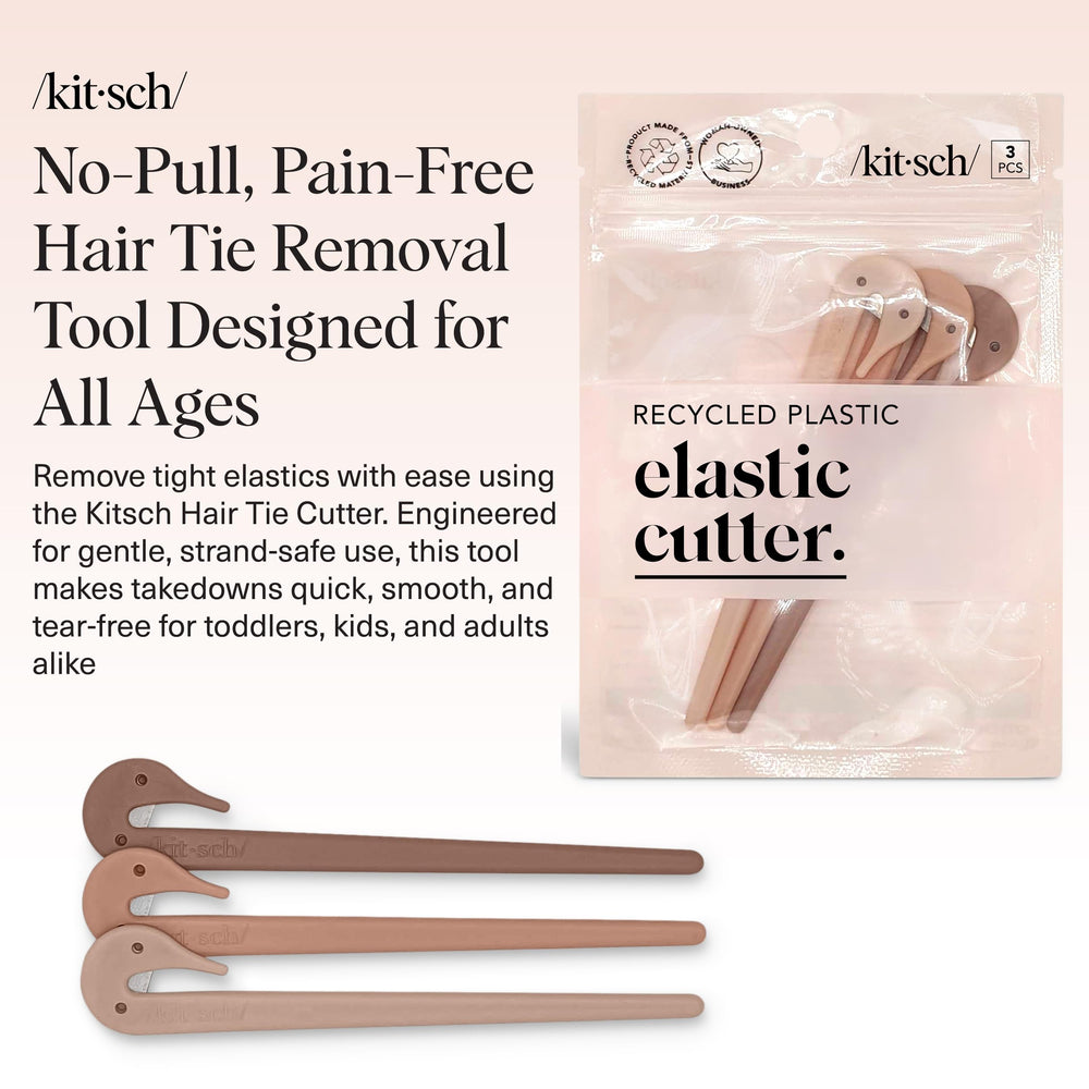 Kitsch hair tie cutter gentle for kids safeguarding delicate strands during detangling.