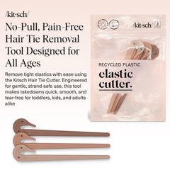 Kitsch hair tie cutter gentle for kids safeguarding delicate strands during detangling.