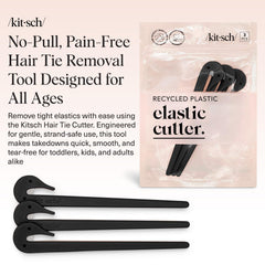 Kitsch hair tie cutter with ergonomic handle enabling smooth no-pull removal