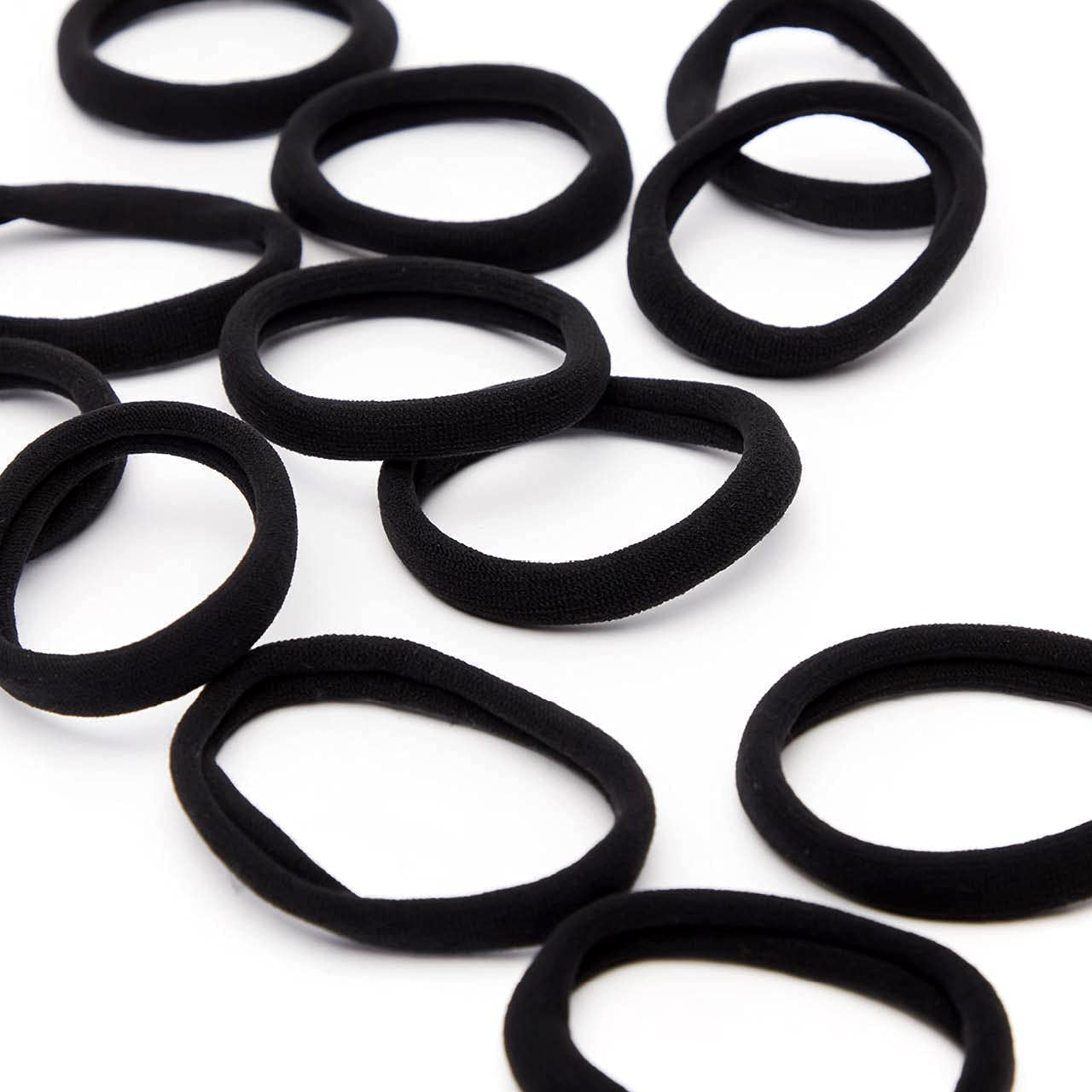 Kitsch ligas nylon negro, para niñas y adolescentes, peinados rápidos que aguantan