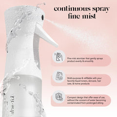 Kitsch ergonomic trigger bottle ensures comfortable misting during styling