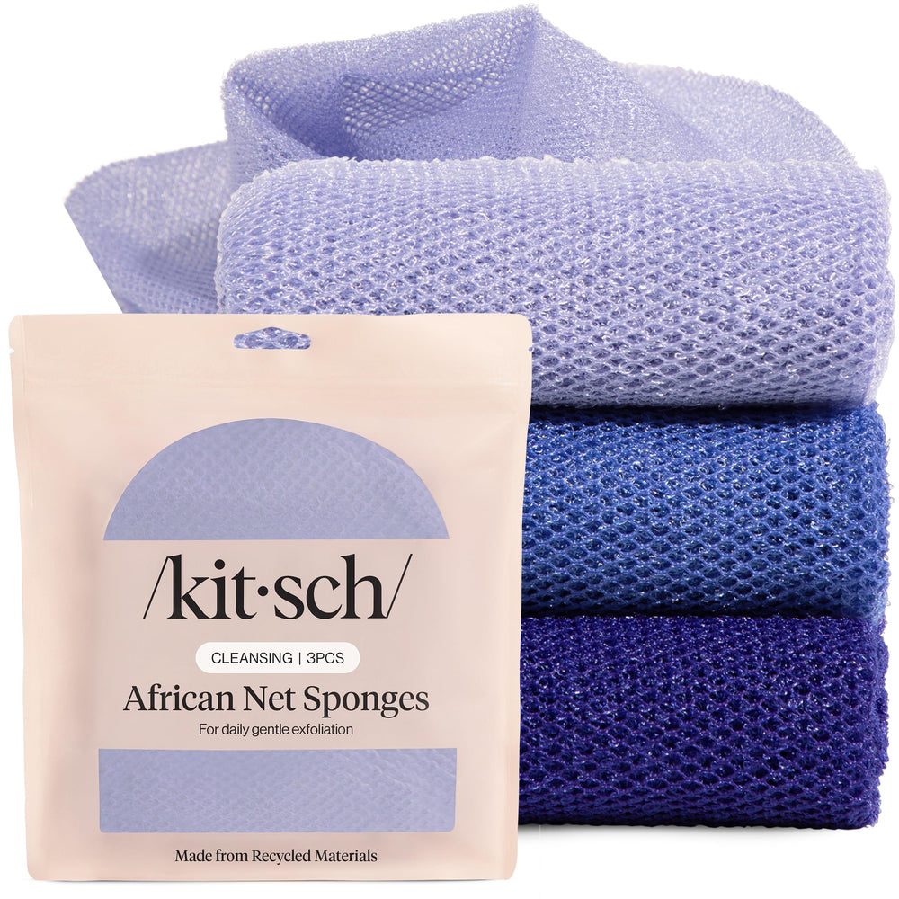 Kitsch esponja de red africana para exfoliación suave en el cuerpo.