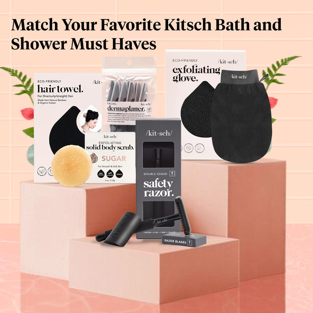 Guante exfoliante corporal de Kitsch para alcanzar espalda y zonas difíciles.