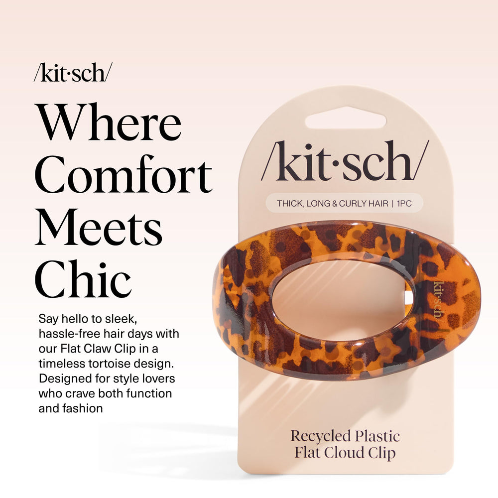 Kitsch flat claw clip provides secure grip for versatile updos.