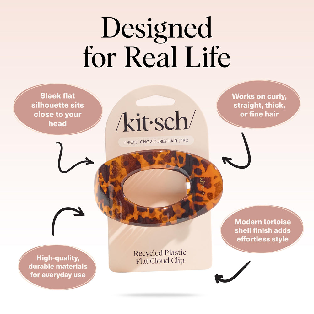 Kitsch flat claw clip suited for sleek updos and smooth finishes.
