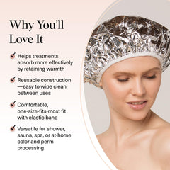Kitsch foil cap elastic band closeup with adjustable, reusable fit