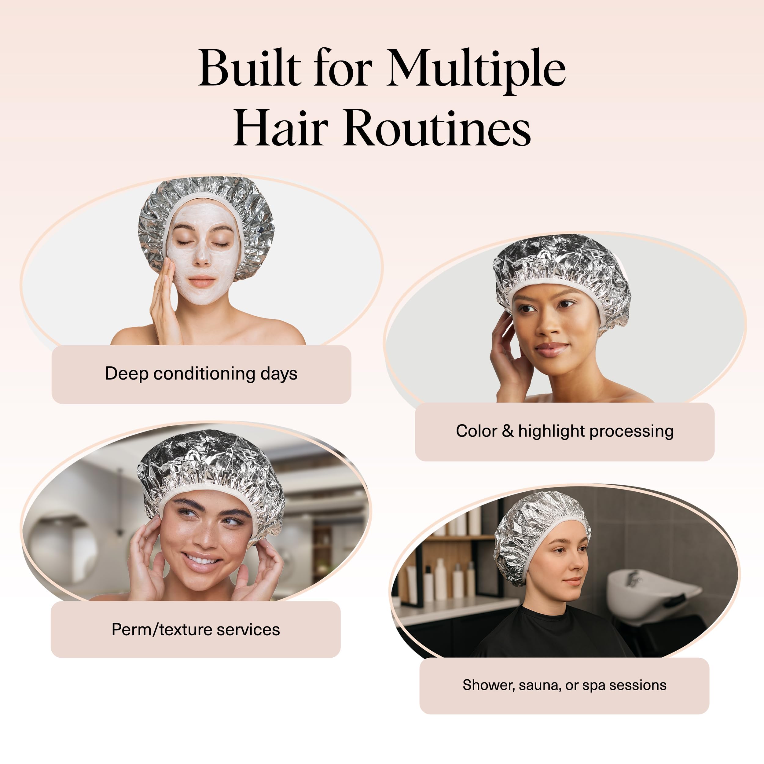 Kitsch foil cap for spa or sauna deep conditioning