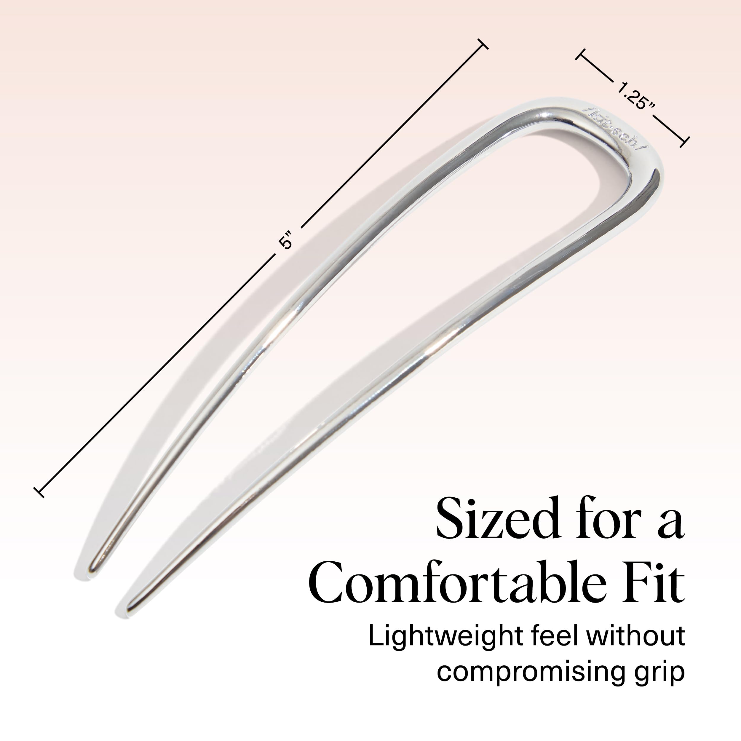 Kitsch French hair pin suitable for all hair types for versatile looks.