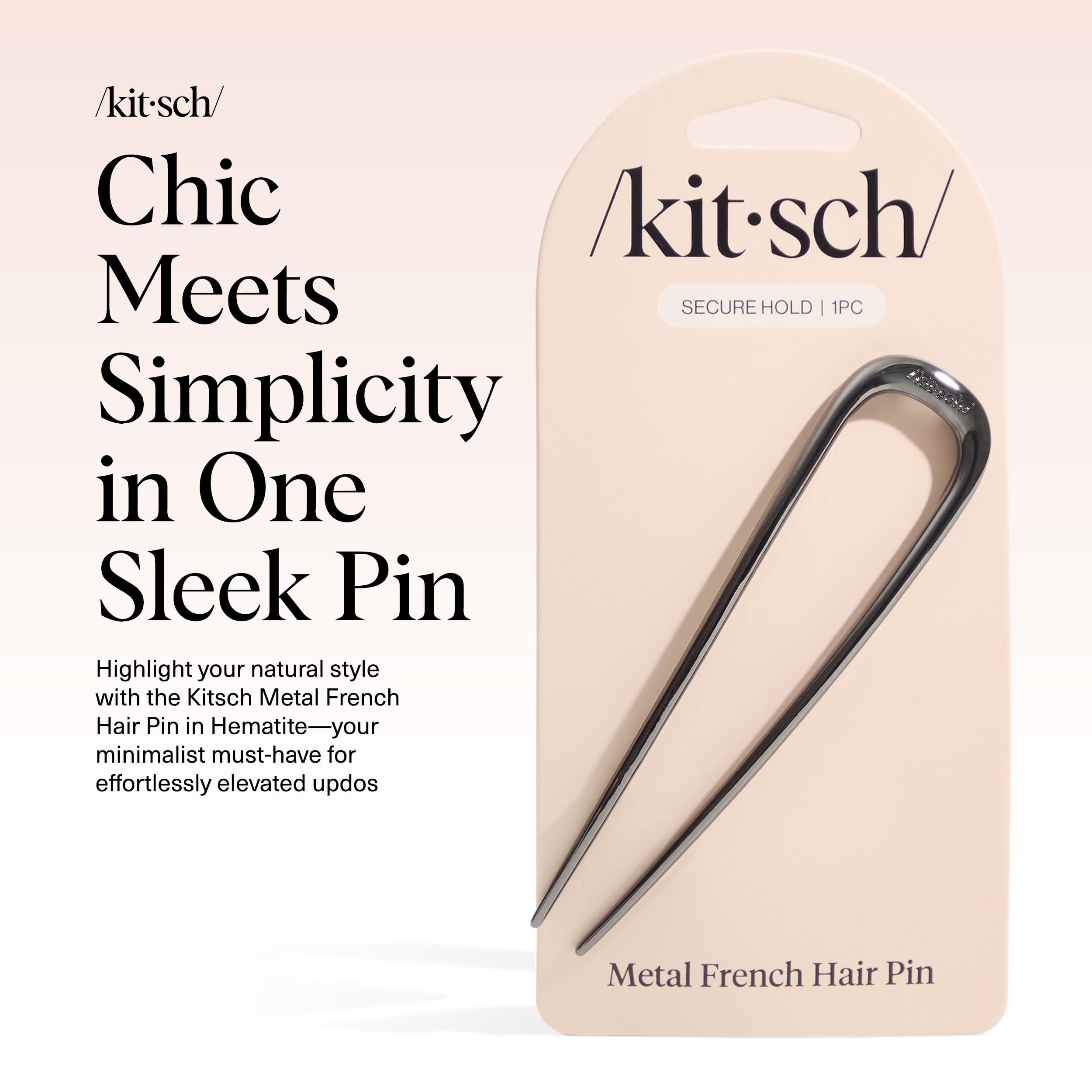Kitsch french hair pin bun-updo demonstrates secure hold for elegant hairstyles.