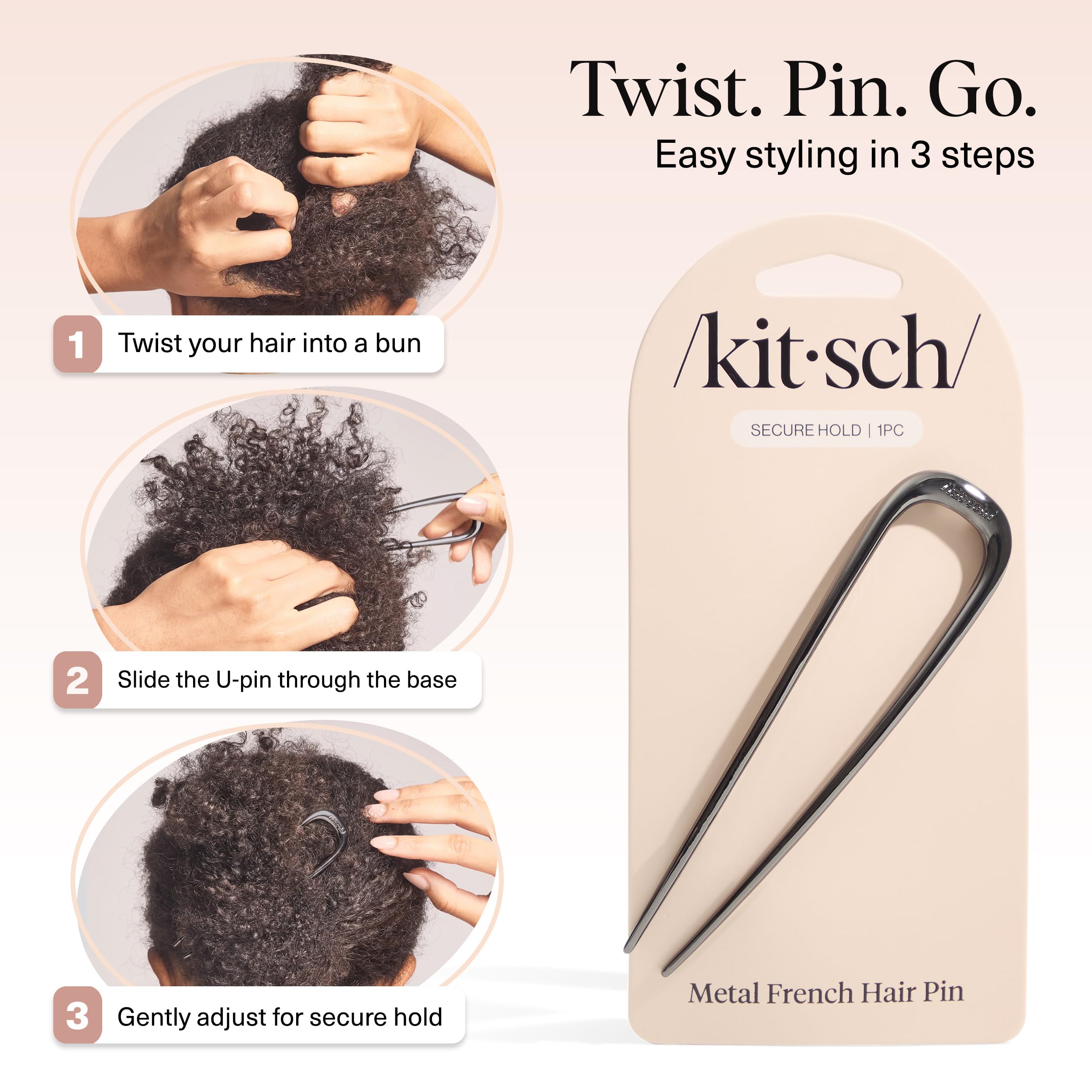 Kitsch curly-hair use shows versatile grip without snagging.