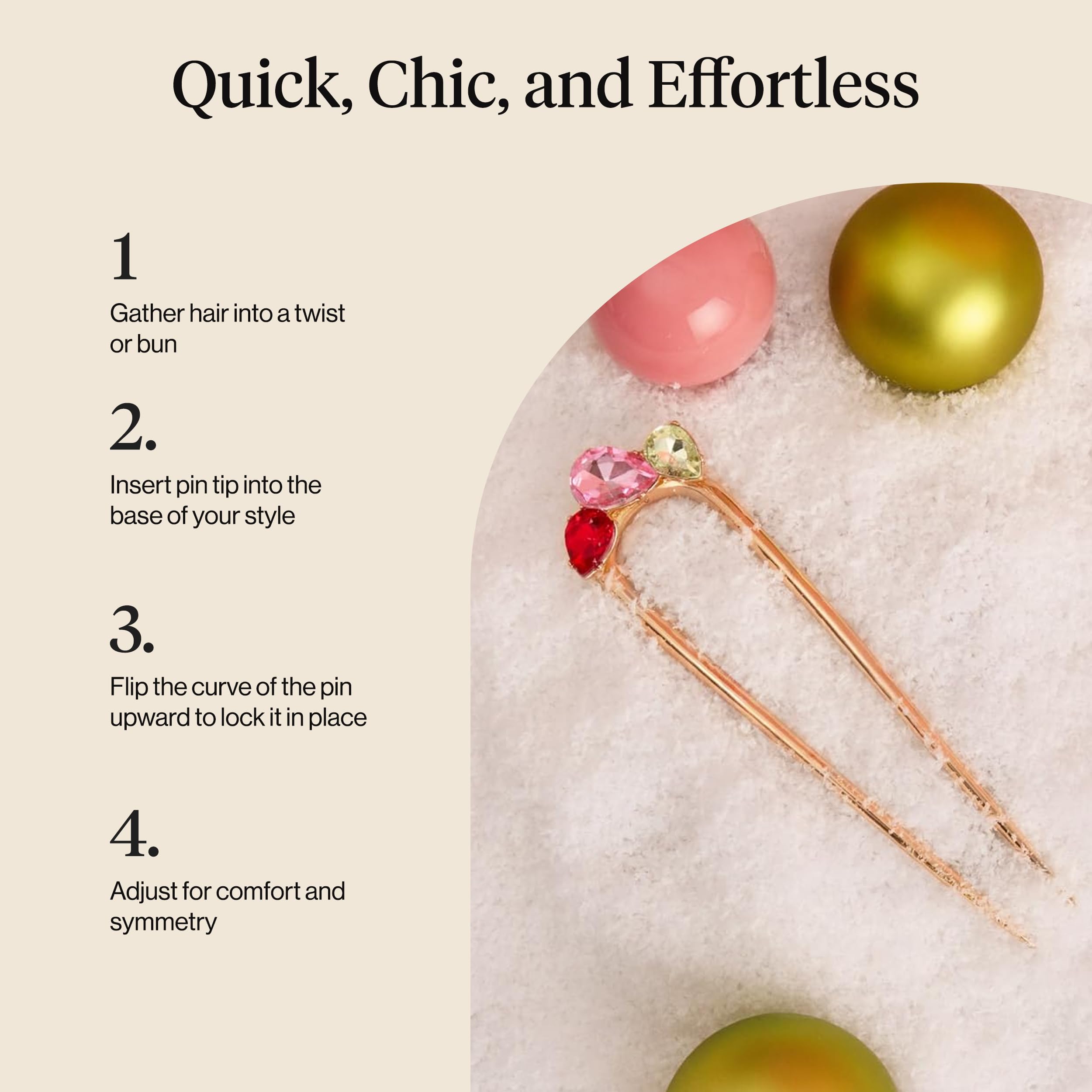Kitsch French hair pin versatile updo accessory for any hairstyle