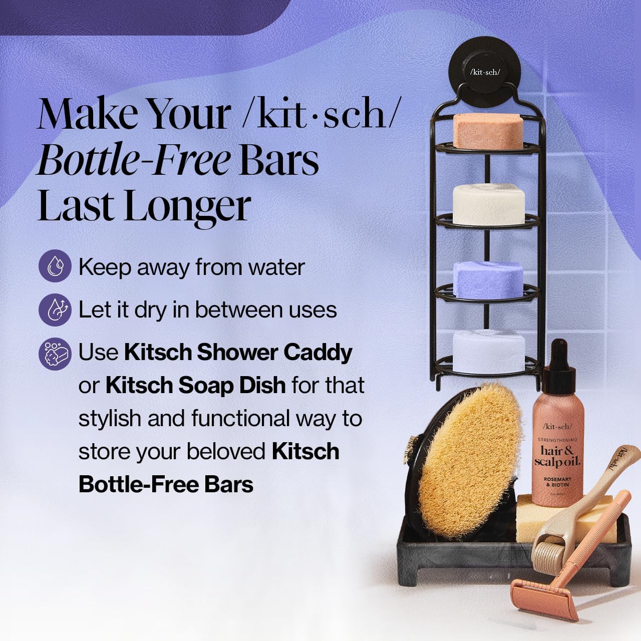 Kitsch gift-ready purple bar set in eco-friendly packaging