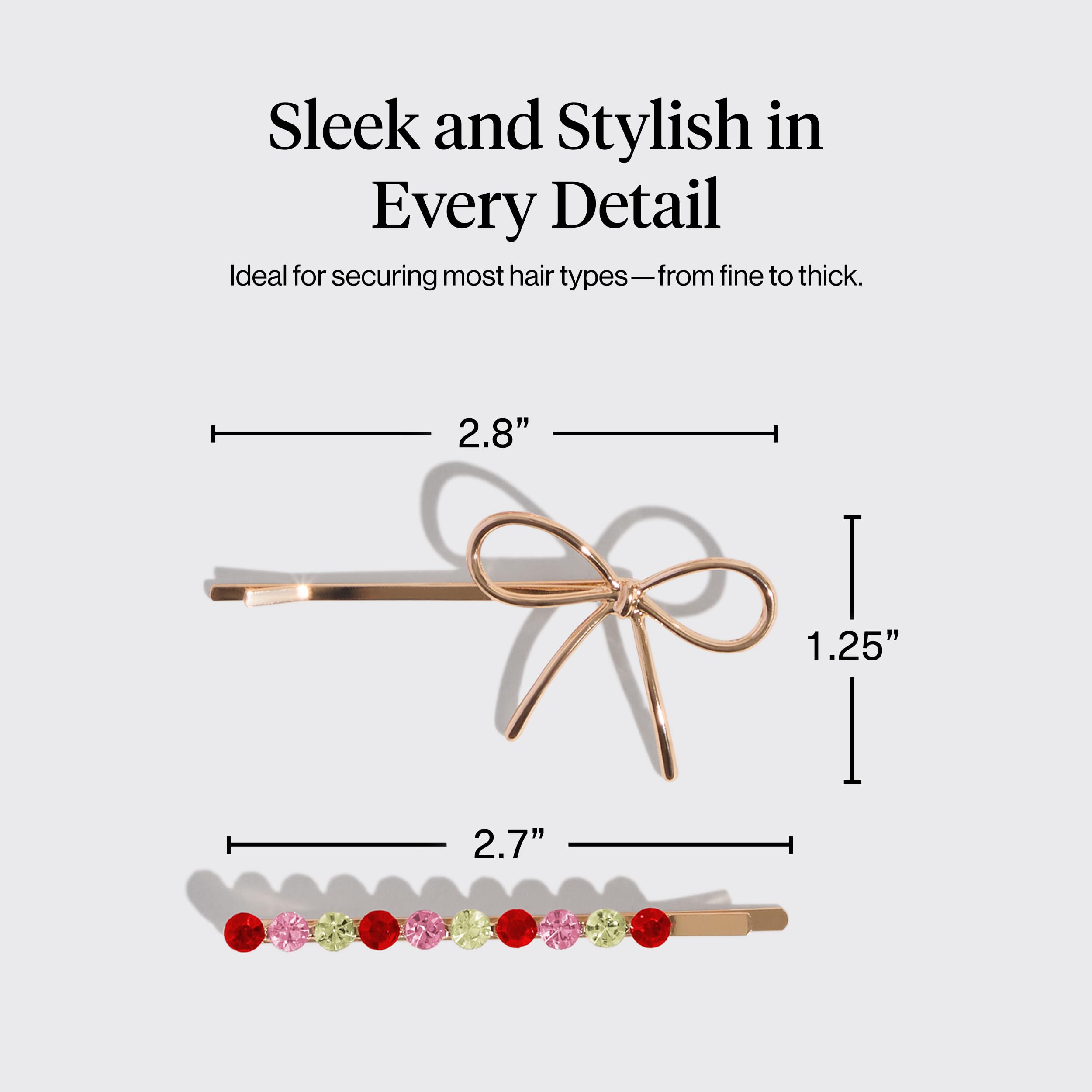 Kitsch gold bobby pins ensemble adds versatile styling options